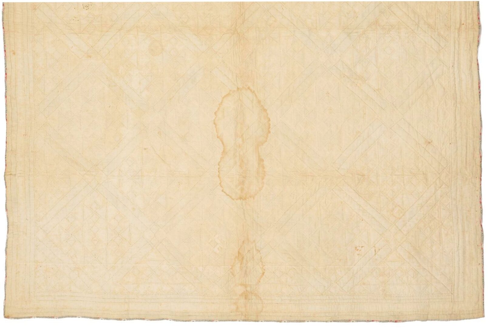 Lot 219: Middle TN Hourglass Red White & Blue Quilt