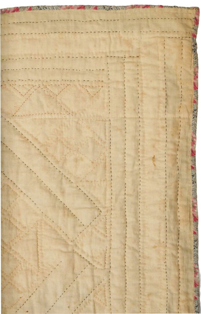 Lot 219: Middle TN Hourglass Red White & Blue Quilt