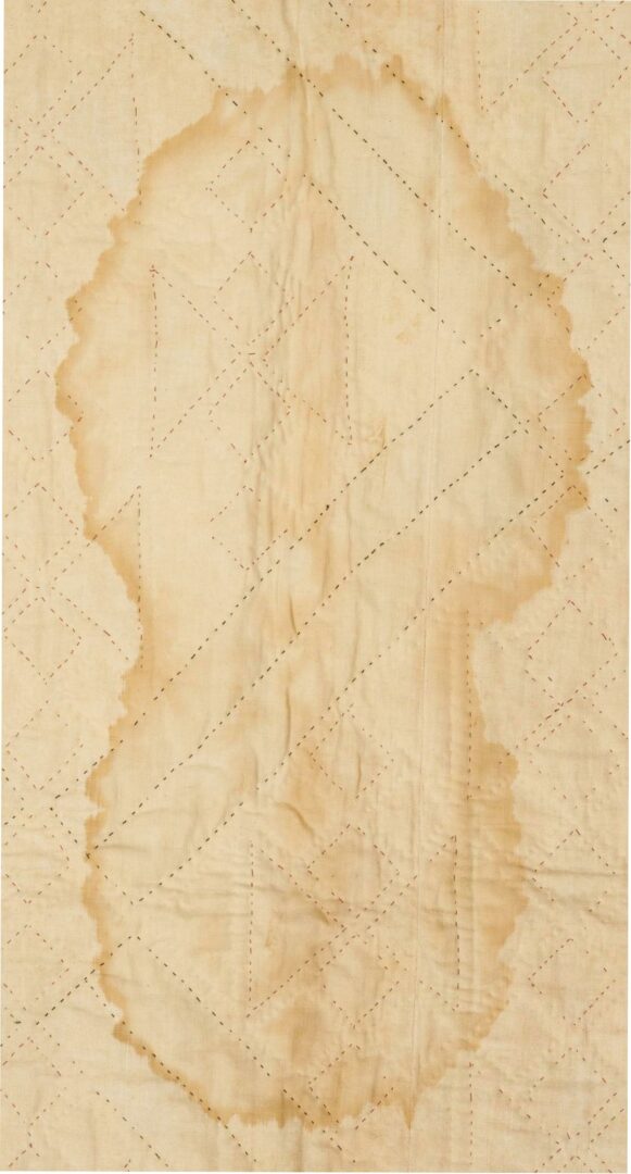 Lot 219: Middle TN Hourglass Red White & Blue Quilt