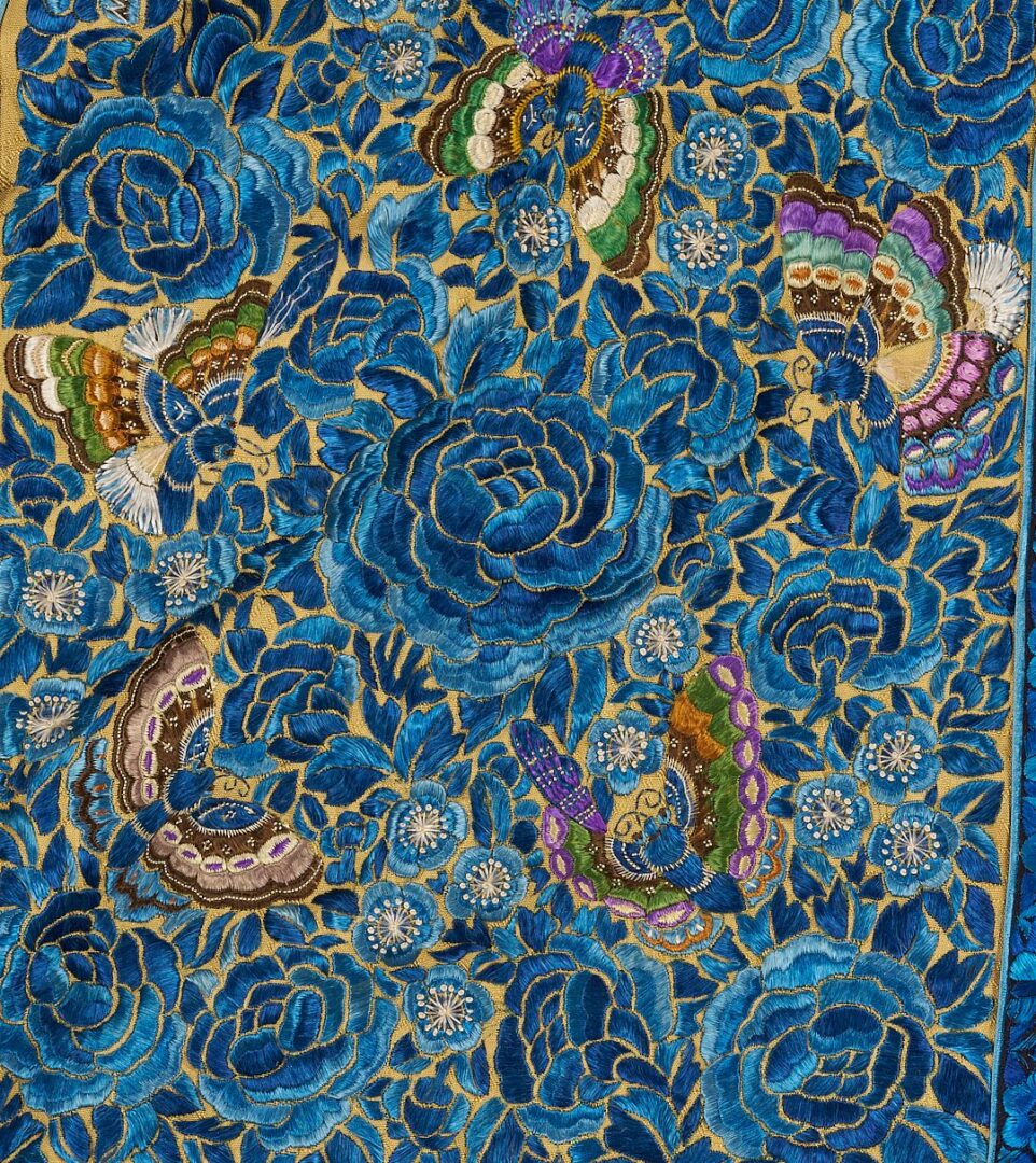 Lot 21: 6 Silk Embroidered Textiles incl. Rank Badge