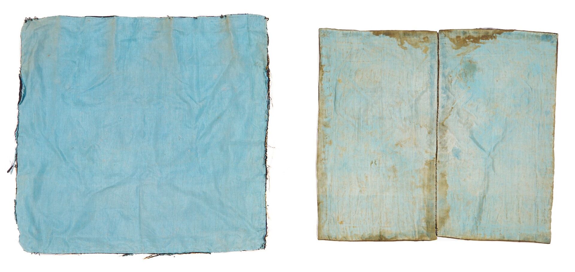 Lot 21: 6 Silk Embroidered Textiles incl. Rank Badge