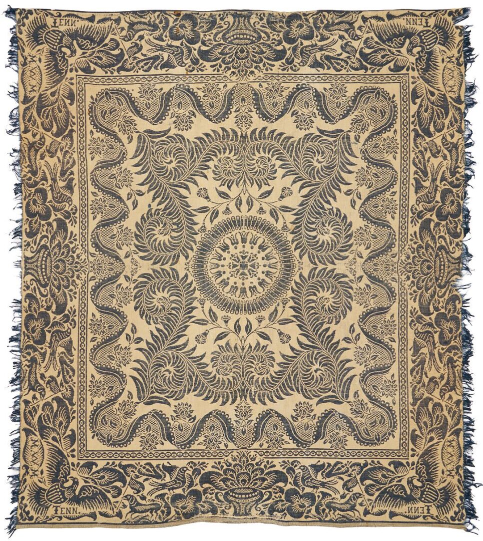 Lot 220: Maryville Woolen Mill, Navy Coverlet