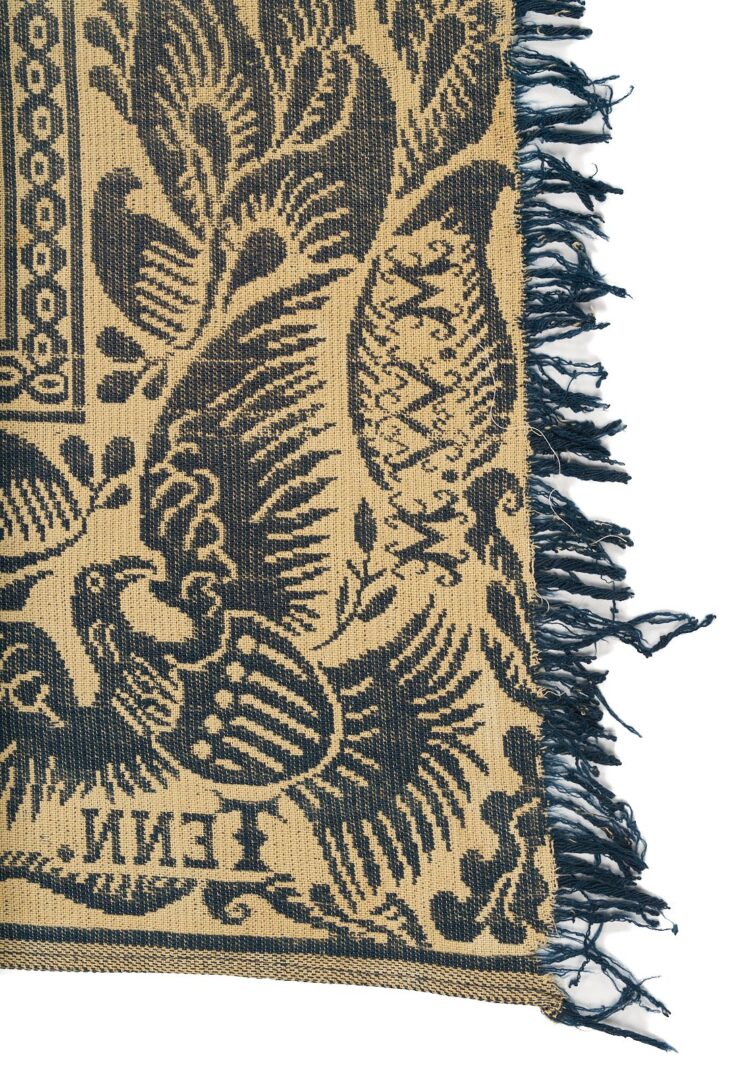 Lot 220: Maryville Woolen Mill, Navy Coverlet