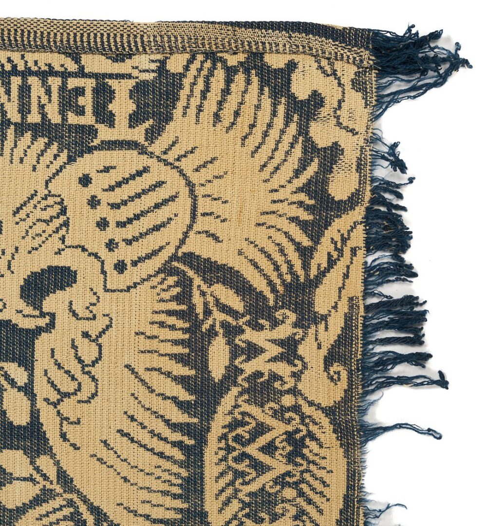 Lot 220: Maryville Woolen Mill, Navy Coverlet