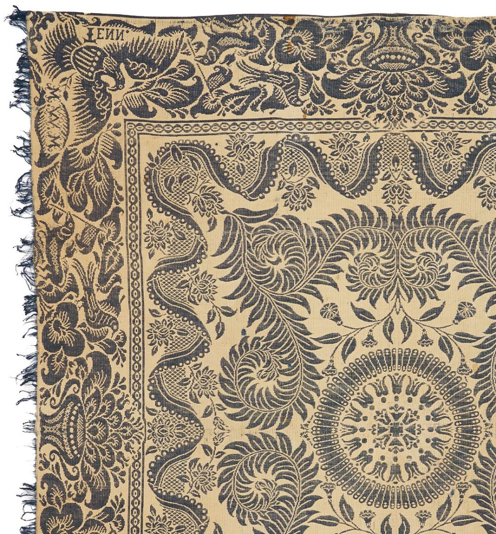 Lot 220: Maryville Woolen Mill, Navy Coverlet