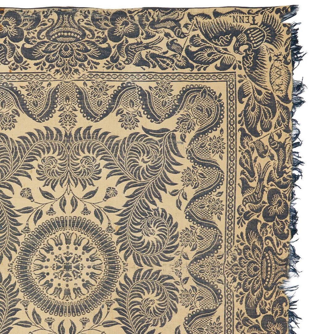 Lot 220: Maryville Woolen Mill, Navy Coverlet