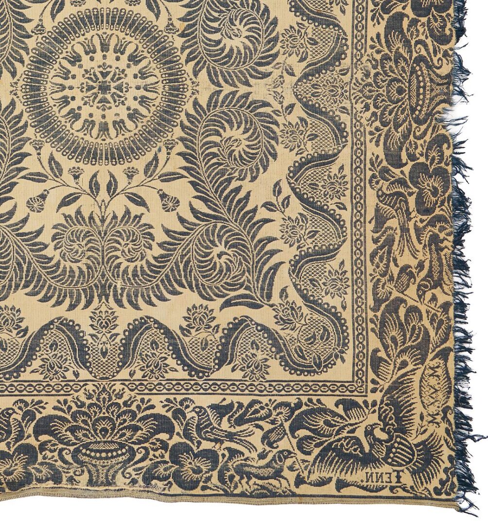 Lot 220: Maryville Woolen Mill, Navy Coverlet