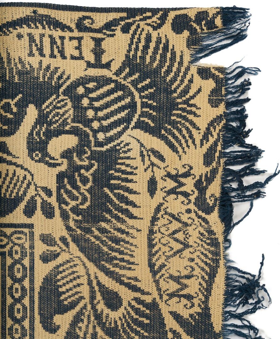 Lot 220: Maryville Woolen Mill, Navy Coverlet