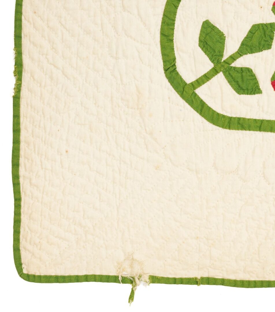 Lot 223: Antique Southern Quilt, Whig Rose c. 1860