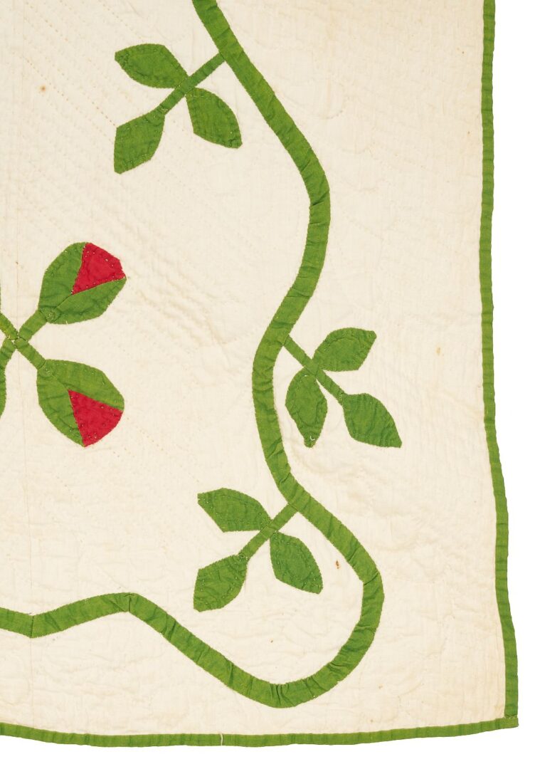 Lot 223: Antique Southern Quilt, Whig Rose c. 1860