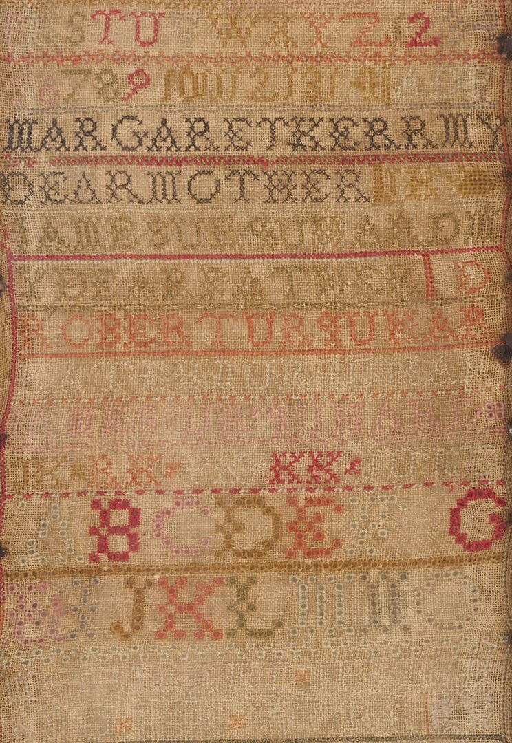 Lot 234: Scottish Needlework Sampler, M. Kerr Urquhart