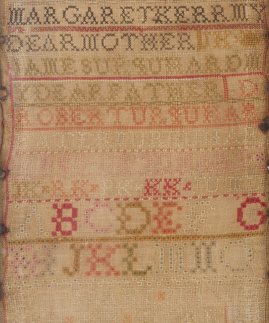 Lot 234: Scottish Needlework Sampler, M. Kerr Urquhart