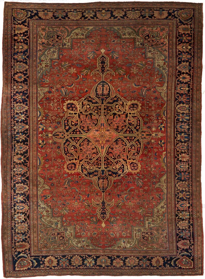 Lot 237: Antique Persian Farahan Sarouk Carpet, 8 ft. x 11 ft.