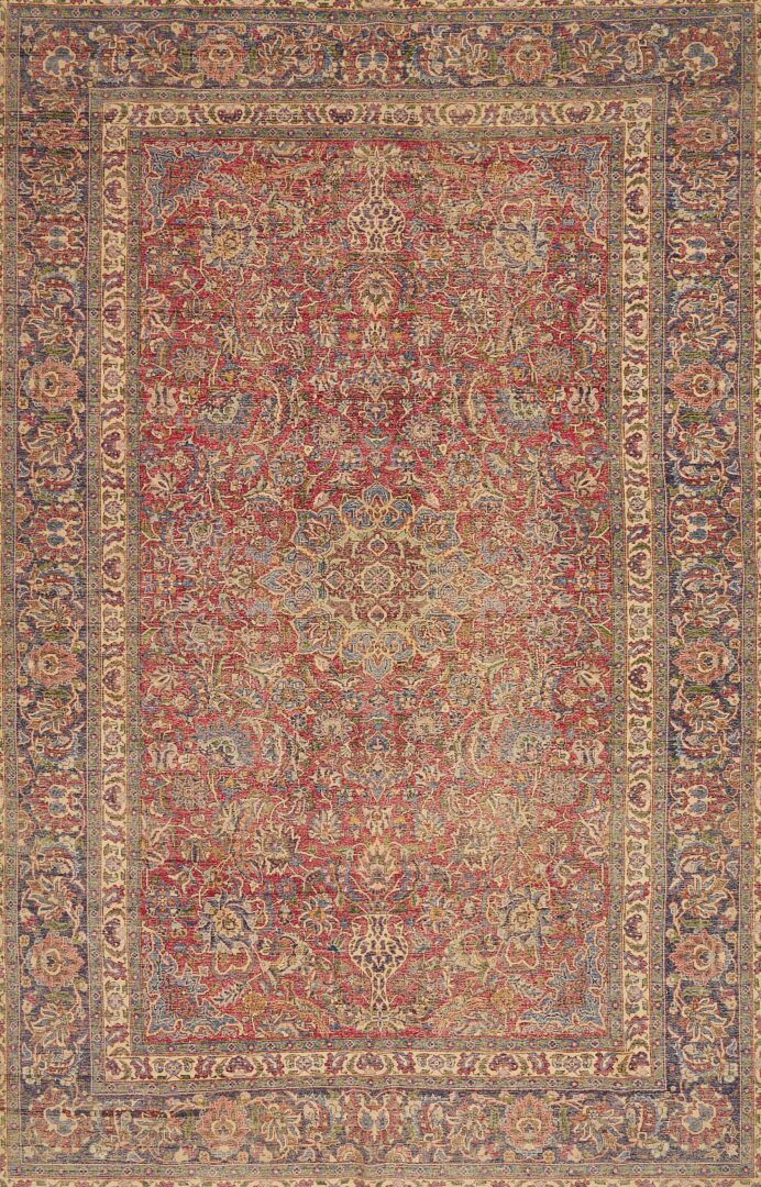 Lot 241: Persian Kashan Pictorial Vase Rug, 6 ft. x 9 ft.