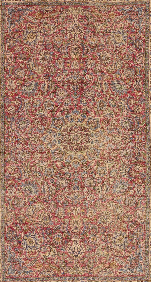 Lot 241: Persian Kashan Pictorial Vase Rug, 6 ft. x 9 ft.