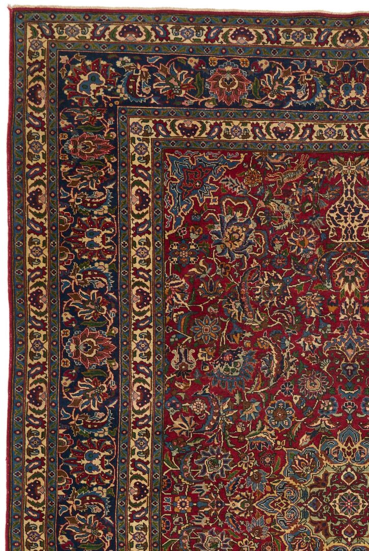 Lot 241: Persian Kashan Pictorial Vase Rug, 6 ft. x 9 ft.