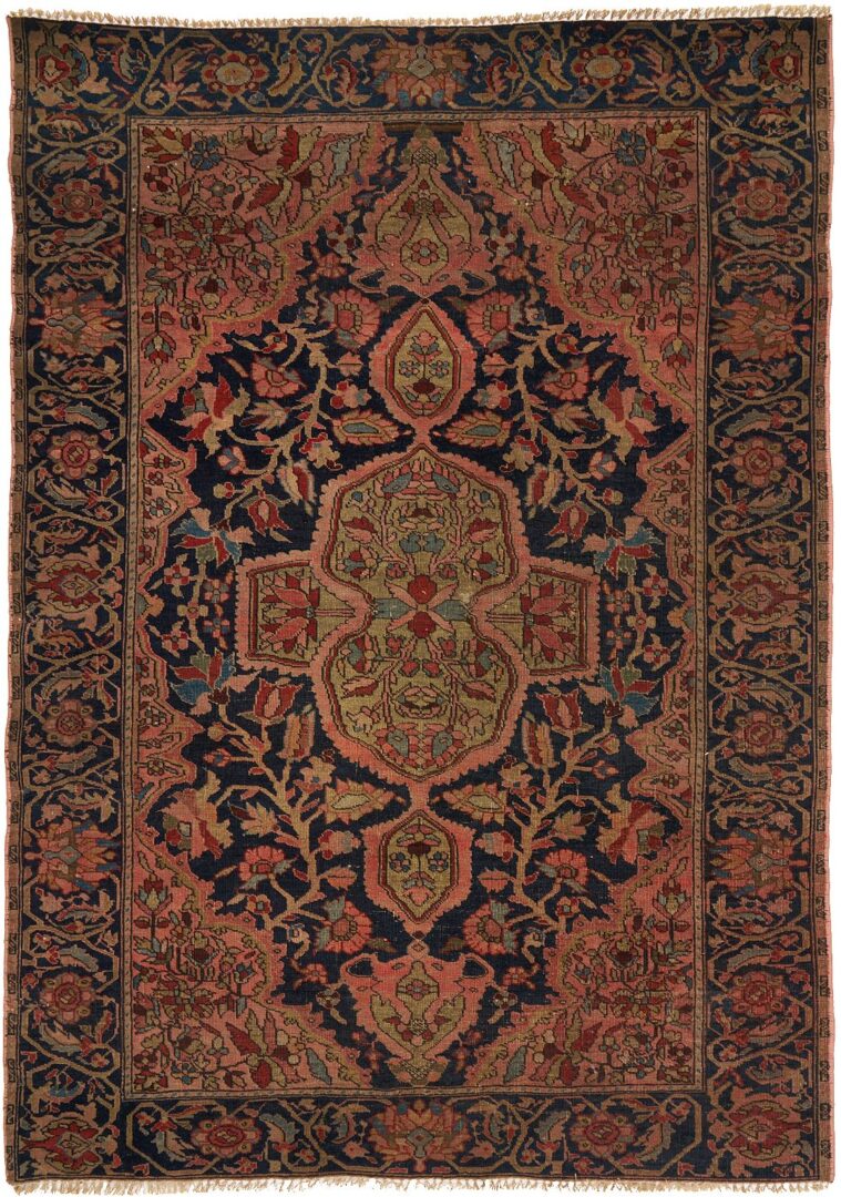 Lot 242: Antique Farahan Sarouk Rug, 5 ft. x 3 ft.