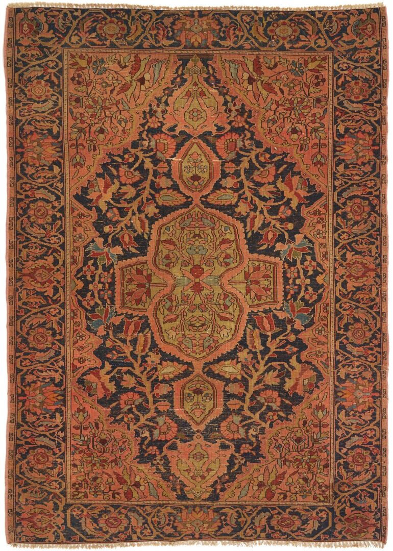 Lot 242: Antique Farahan Sarouk Rug, 5 ft. x 3 ft.