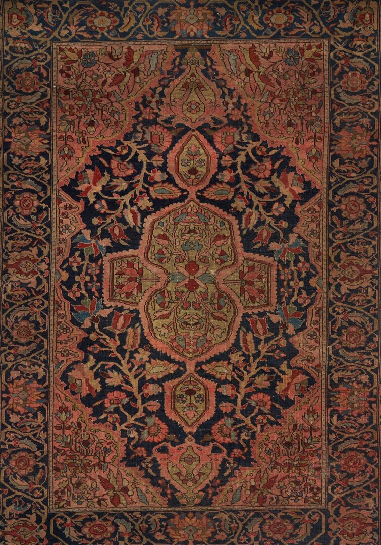 Lot 242: Antique Farahan Sarouk Rug, 5 ft. x 3 ft.