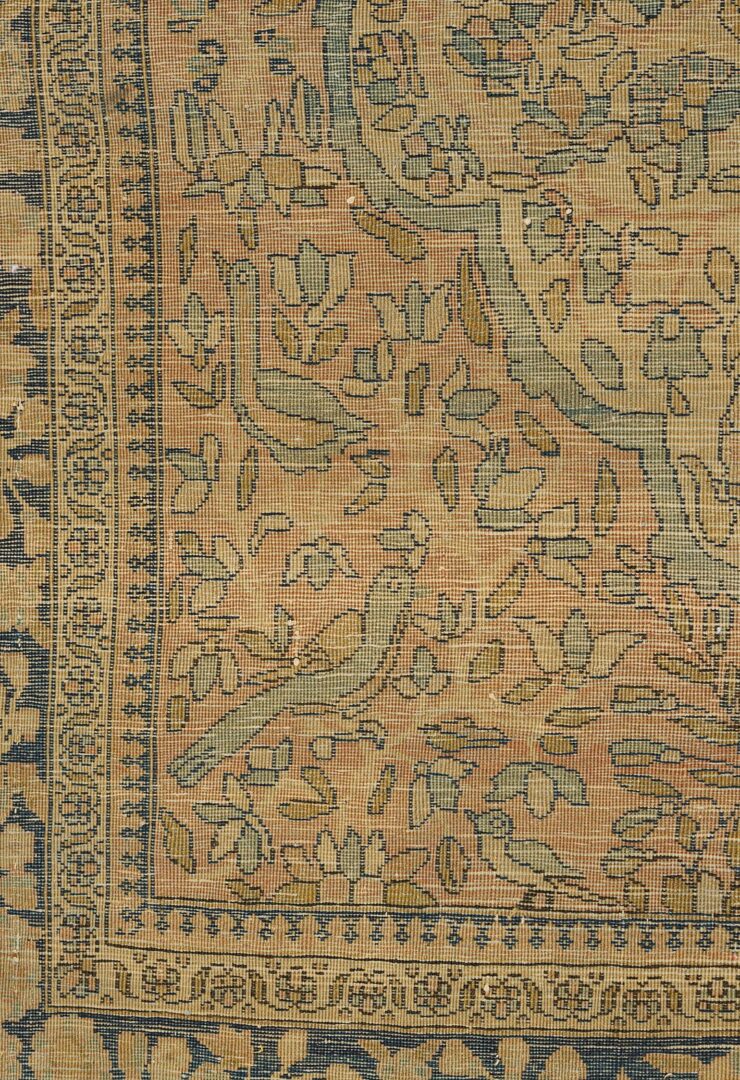 Lot 243: Antique Persian Mohtasham Kashan Rug, 4′ x 6.5′