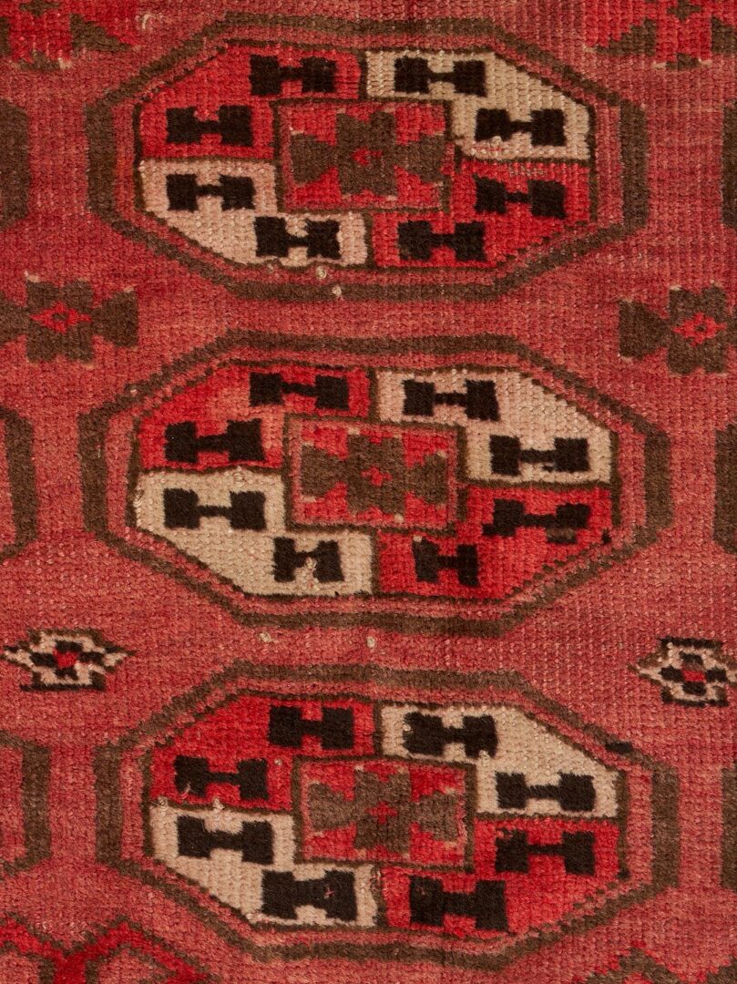 Lot 247: 2 Antique Turkmen Rugs, Ersari Prayer Rug & Tekke Floor Rug