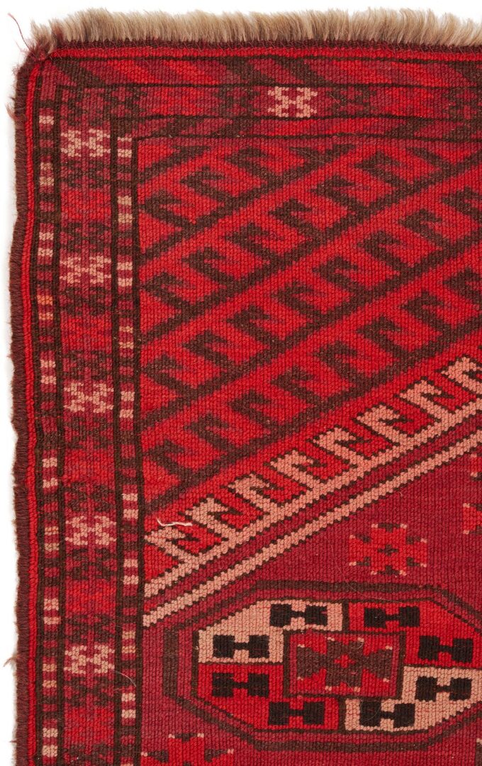 Lot 247: 2 Antique Turkmen Rugs, Ersari Prayer Rug & Tekke Floor Rug