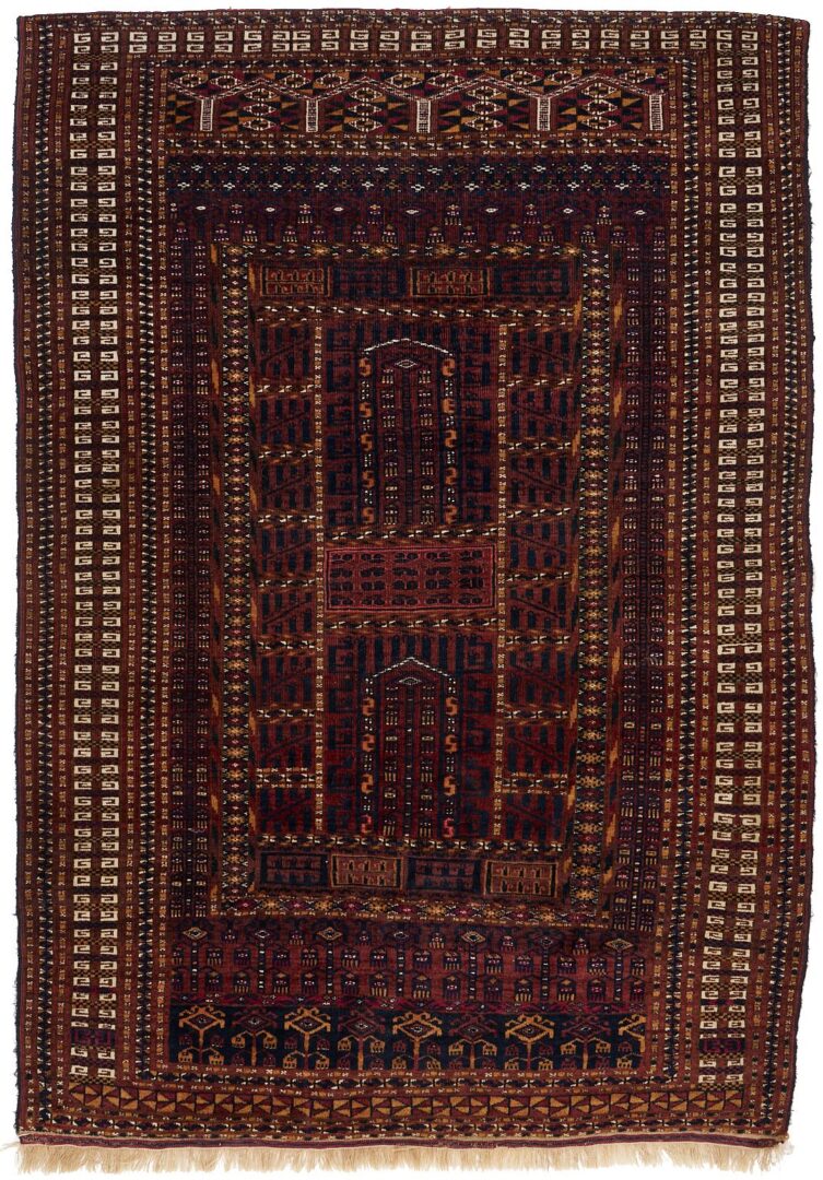 Lot 248: Antique Saryk Turkoman Ensi Prayer Rug