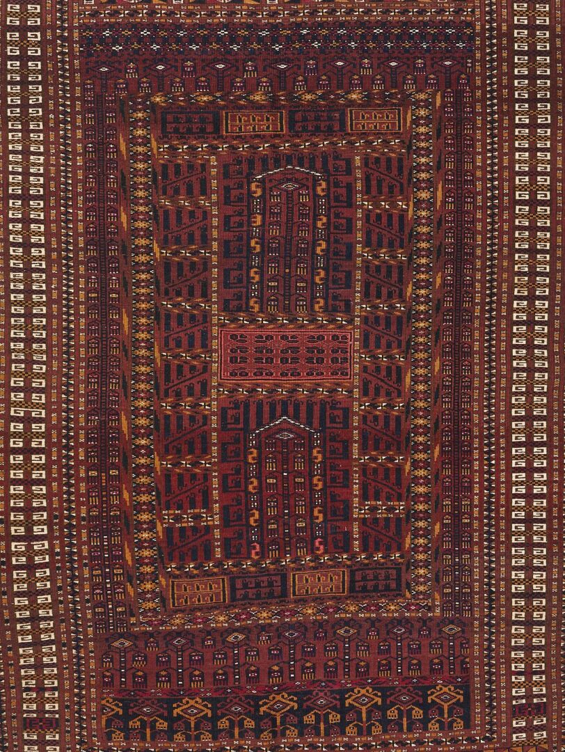 Lot 248: Antique Saryk Turkoman Ensi Prayer Rug