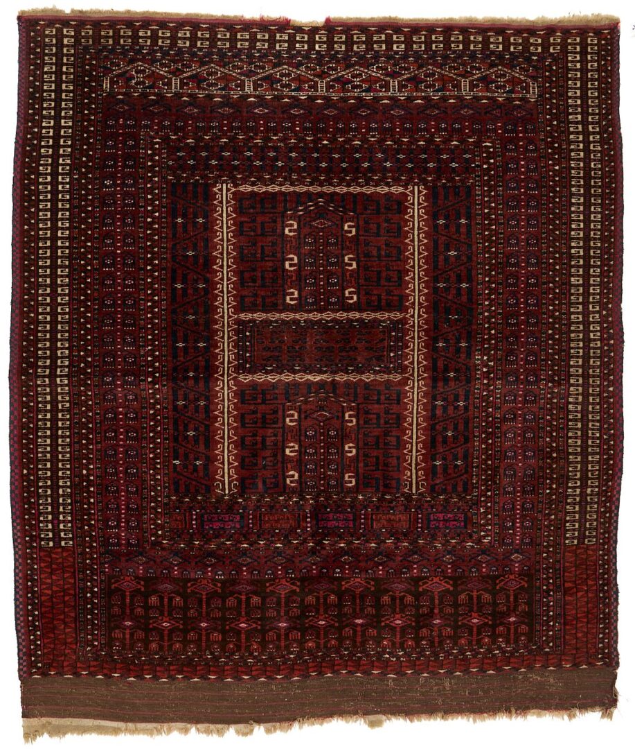 Lot 249: Antique Saryk Turkoman Ensi Prayer Rug