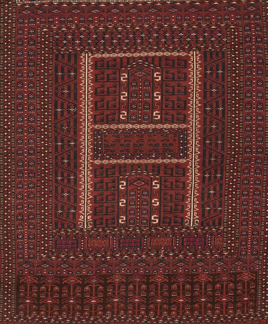 Lot 249: Antique Saryk Turkoman Ensi Prayer Rug