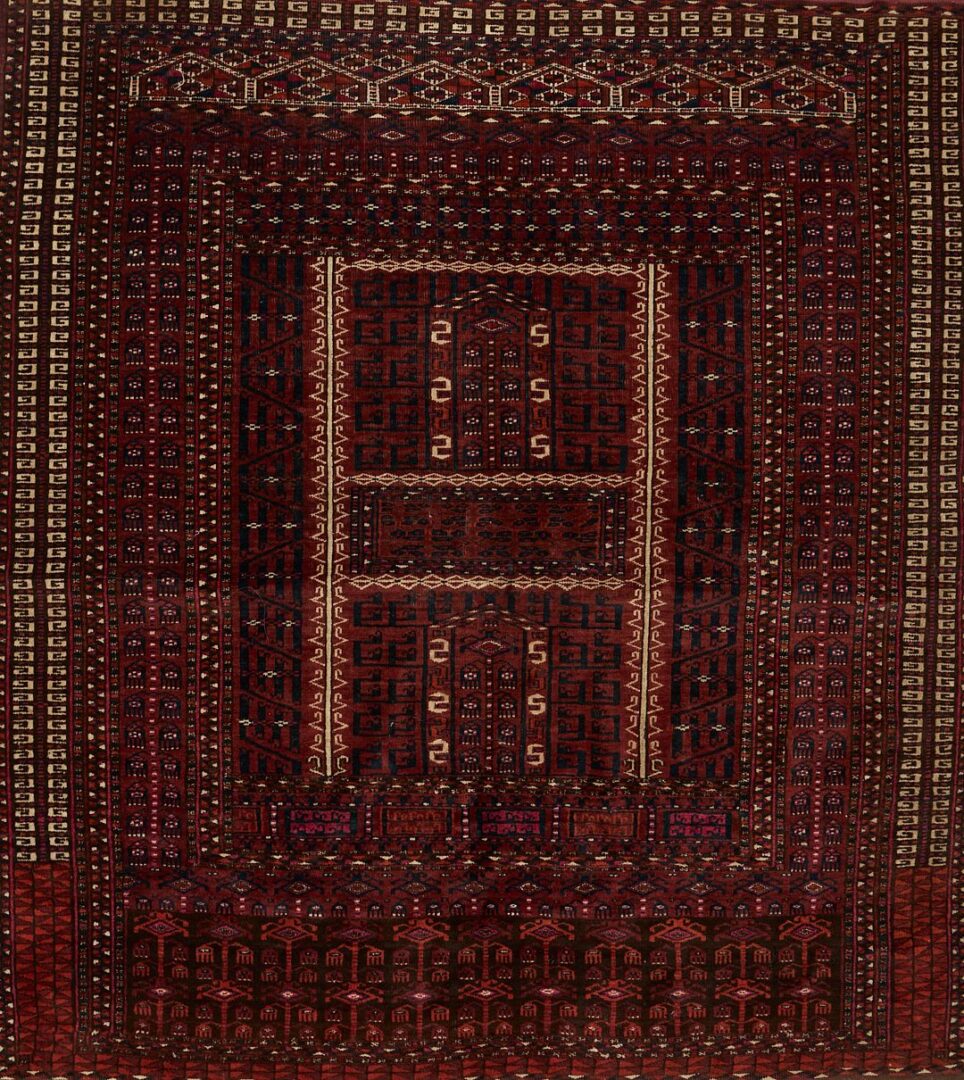 Lot 249: Antique Saryk Turkoman Ensi Prayer Rug