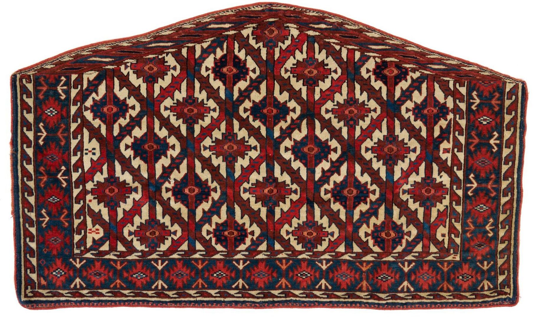 Lot 253: 2 Antique Turkman Yomud Asmalyk Textiles