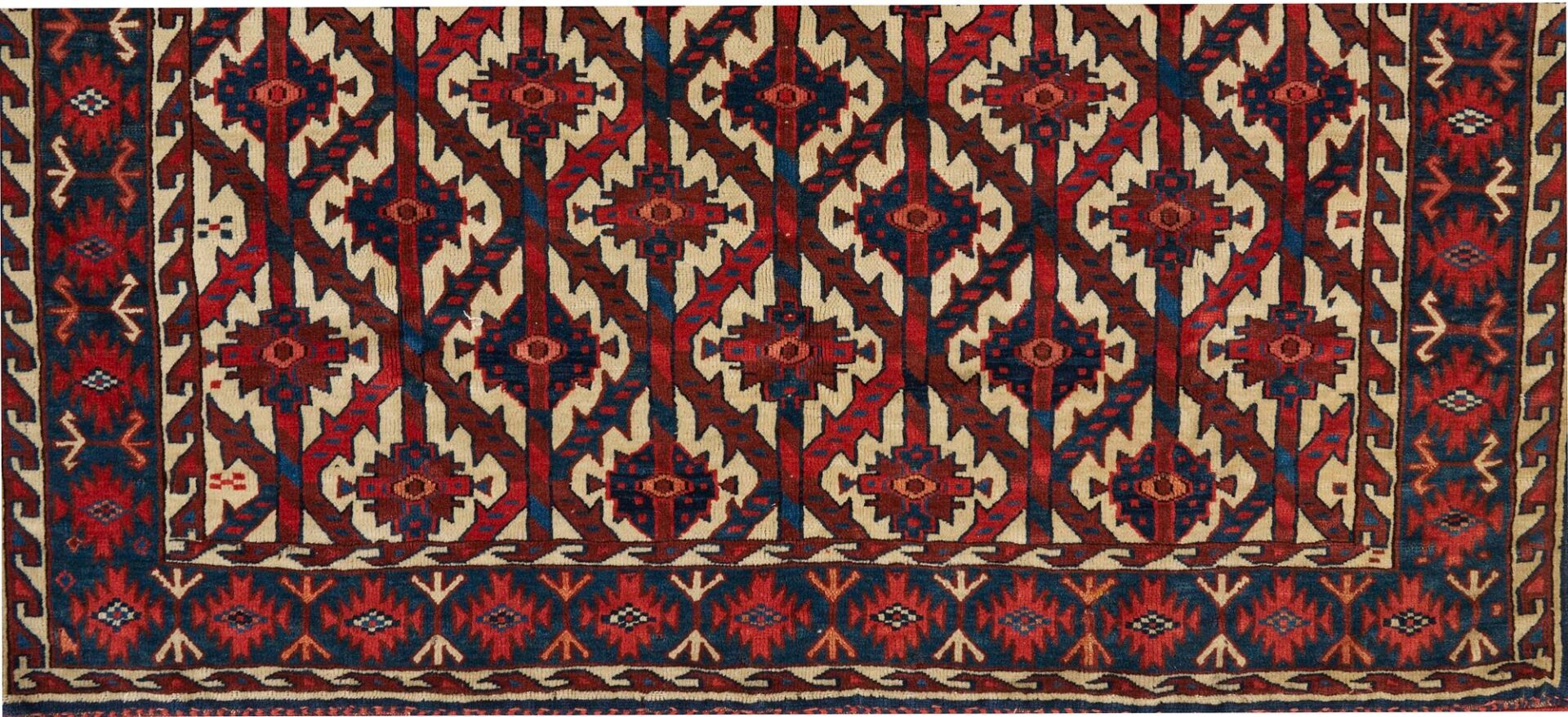 Lot 253: 2 Antique Turkman Yomud Asmalyk Textiles