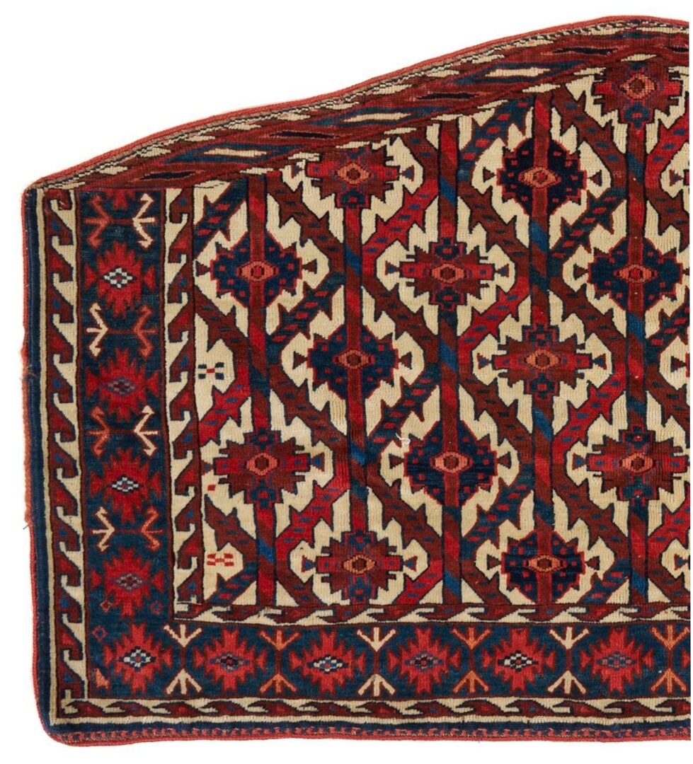Lot 253: 2 Antique Turkman Yomud Asmalyk Textiles