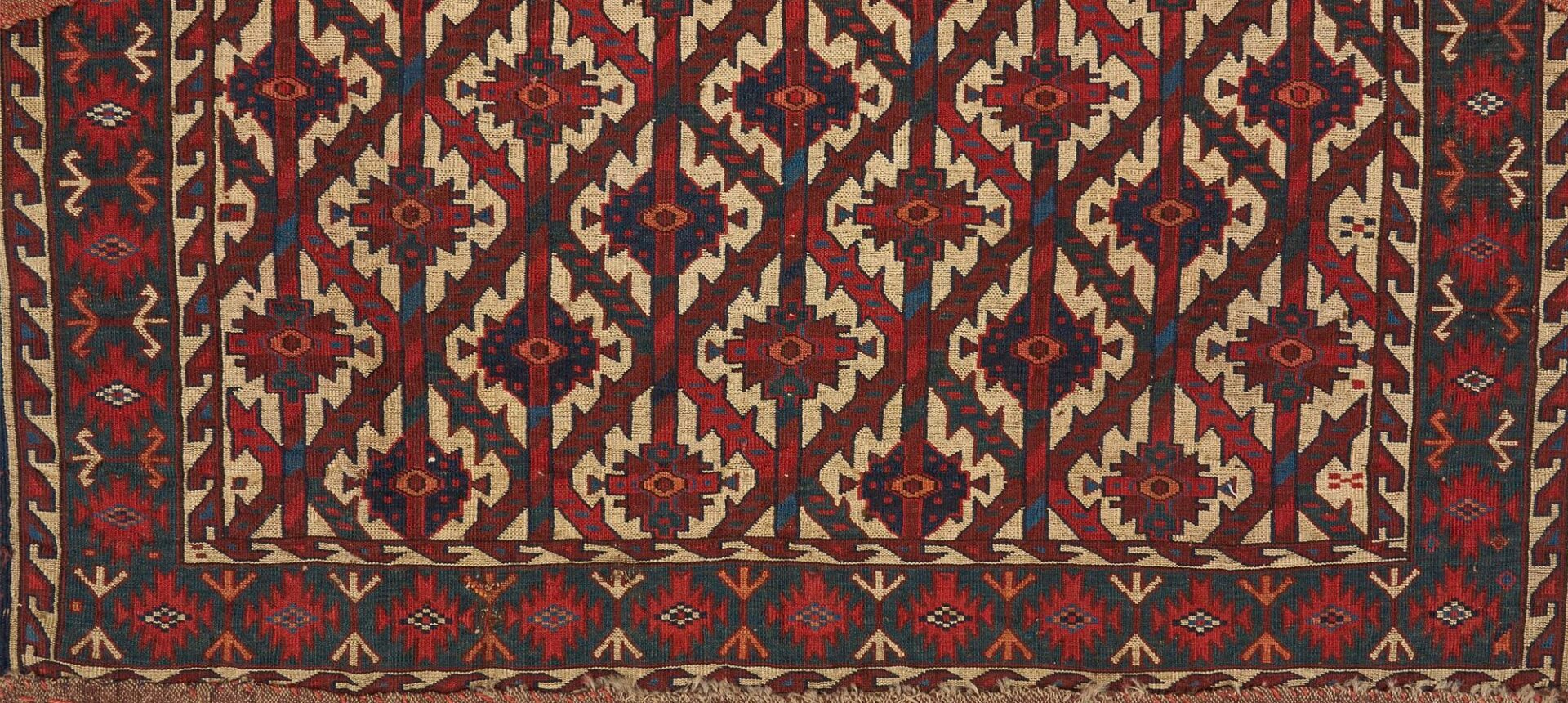 Lot 253: 2 Antique Turkman Yomud Asmalyk Textiles