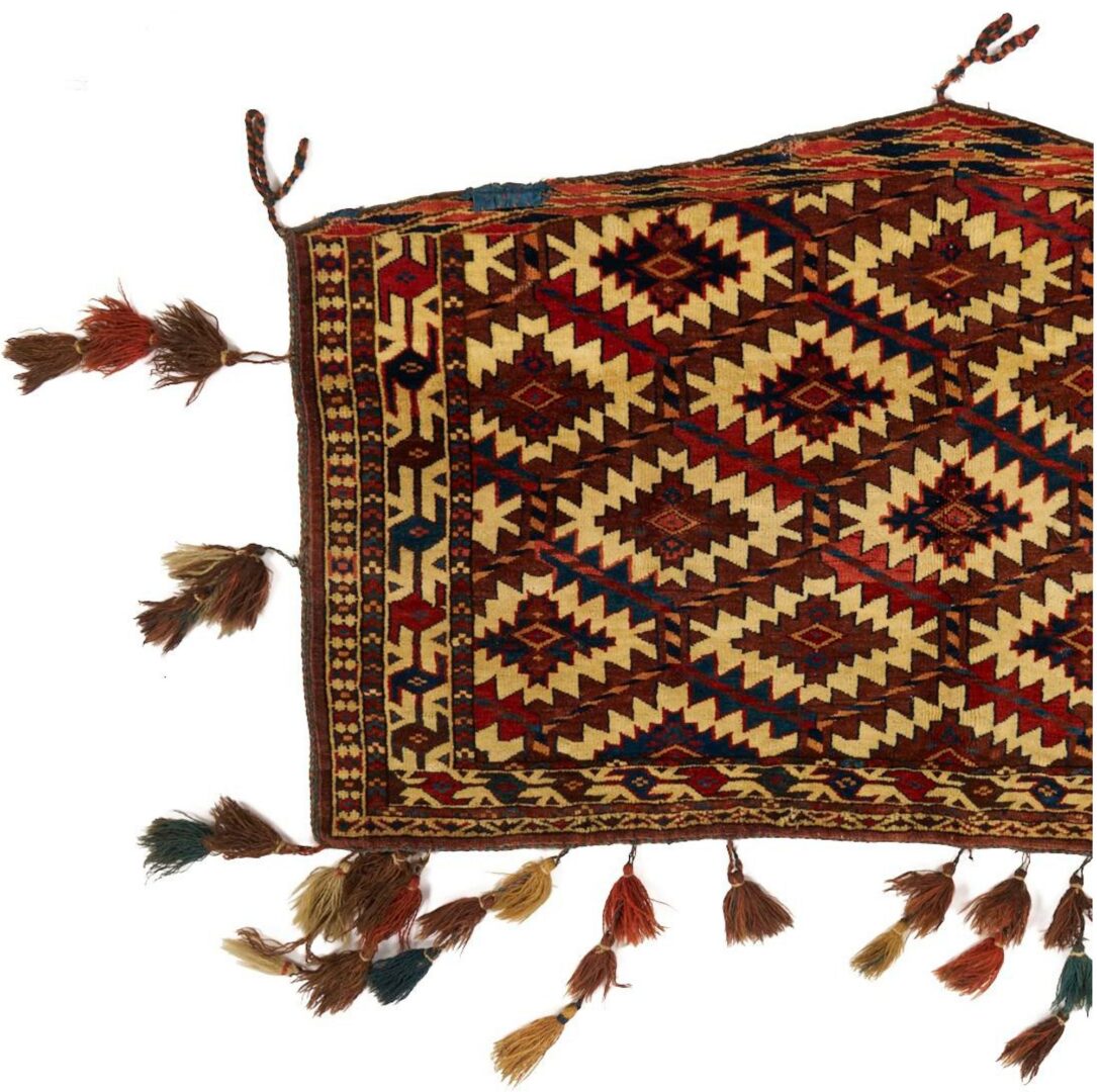 Lot 253: 2 Antique Turkman Yomud Asmalyk Textiles