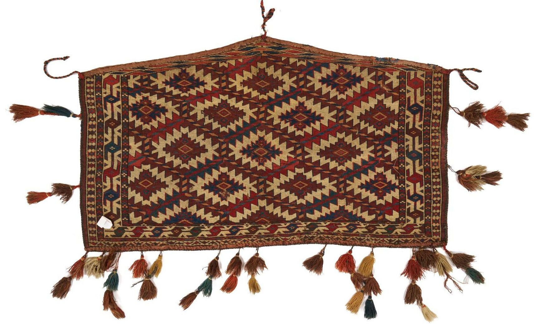 Lot 253: 2 Antique Turkman Yomud Asmalyk Textiles