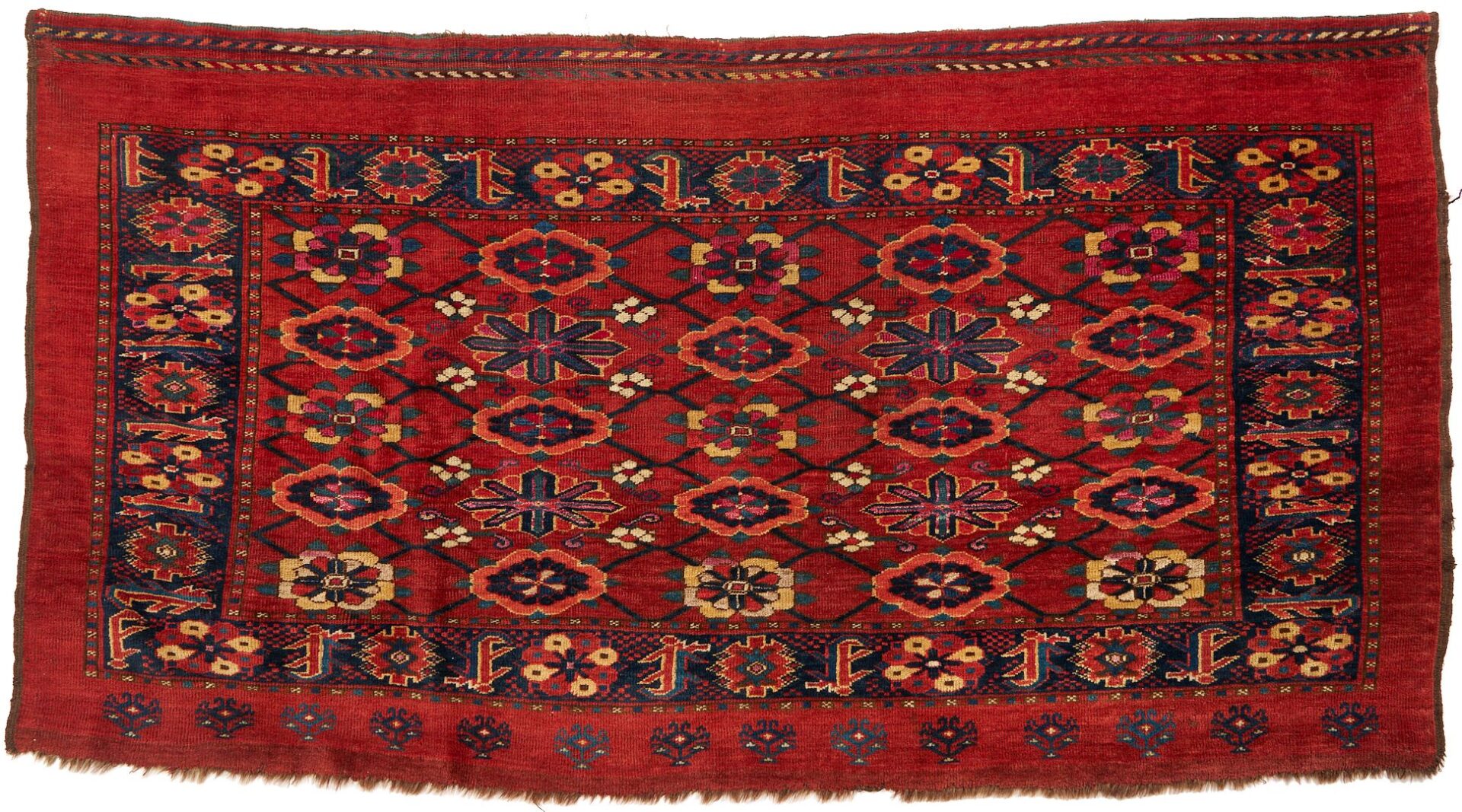 Lot 256: Antique Ersari Chuval Turkestan Rug, 6 ft x 9 ft