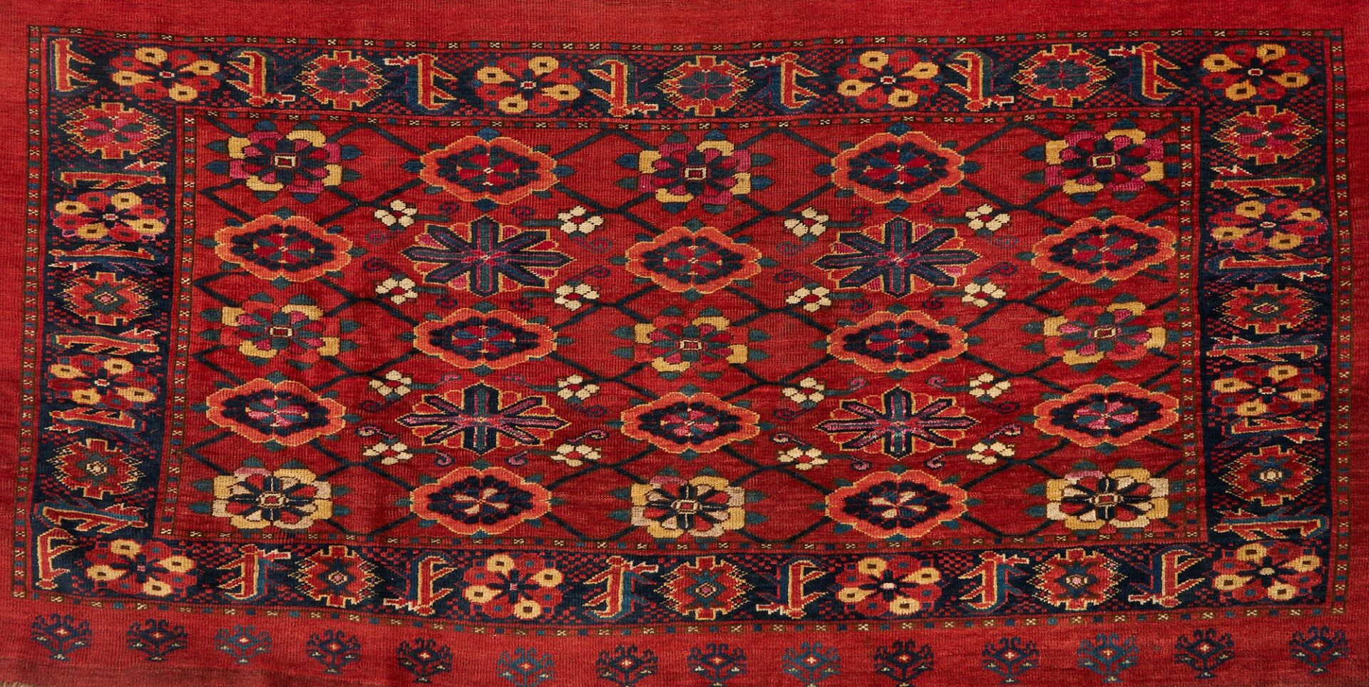 Lot 256: Antique Ersari Chuval Turkestan Rug, 6 ft x 9 ft