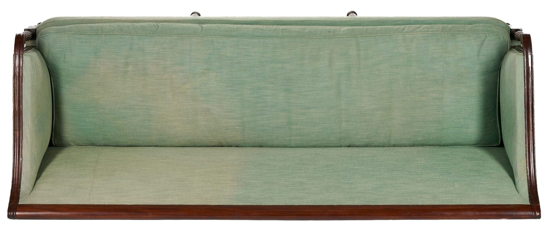 Lot 257: Late Federal Square-back Mahogany Sofa, Prob. Philadelphia