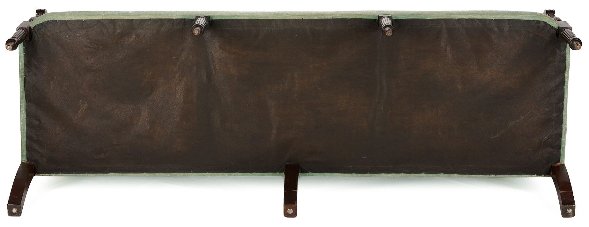 Lot 257: Late Federal Square-back Mahogany Sofa, Prob. Philadelphia
