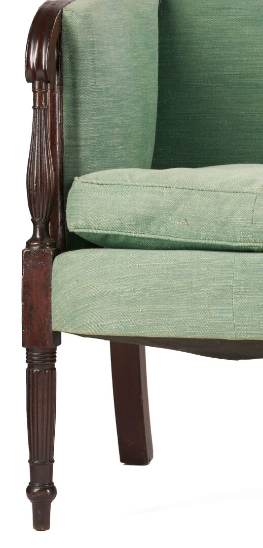 Lot 257: Late Federal Square-back Mahogany Sofa, Prob. Philadelphia