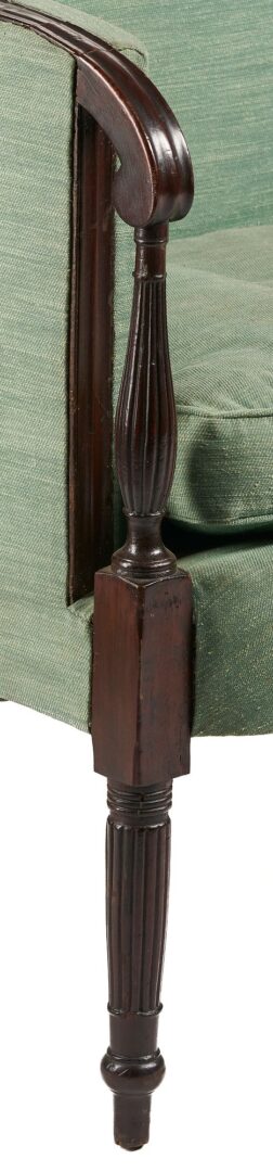 Lot 257: Late Federal Square-back Mahogany Sofa, Prob. Philadelphia