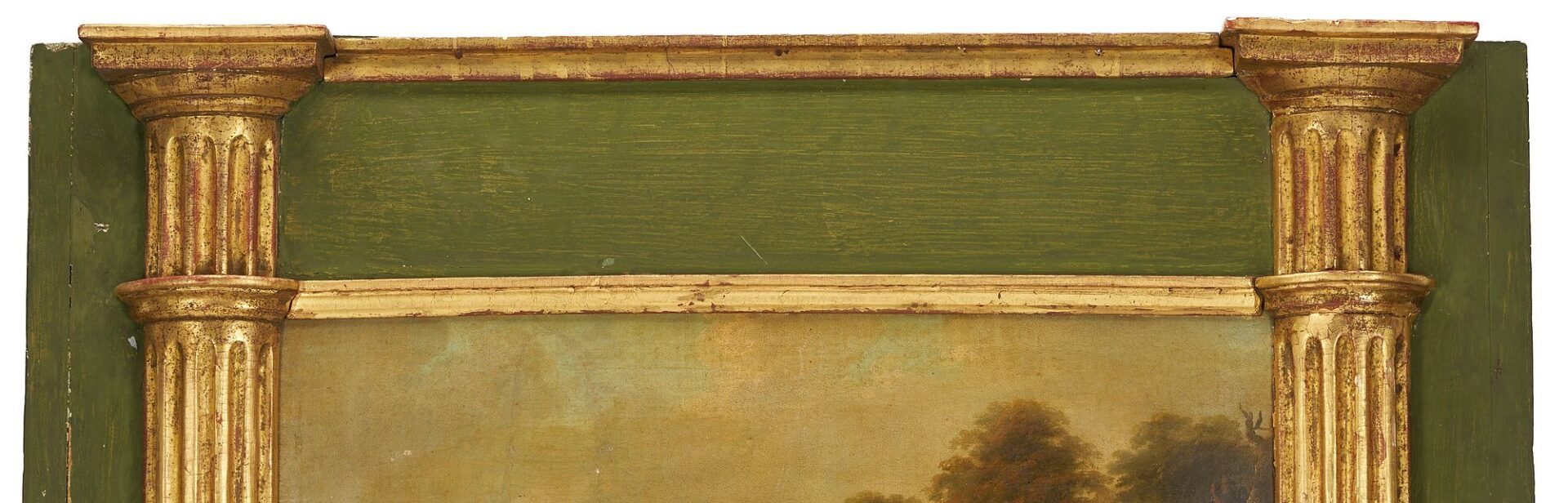 Lot 259: Large Trumeau Mirror with Hunt Scene
