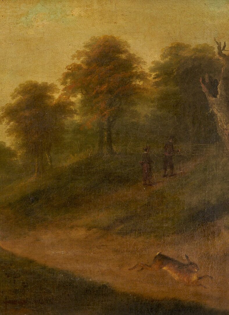 Lot 259: Large Trumeau Mirror with Hunt Scene