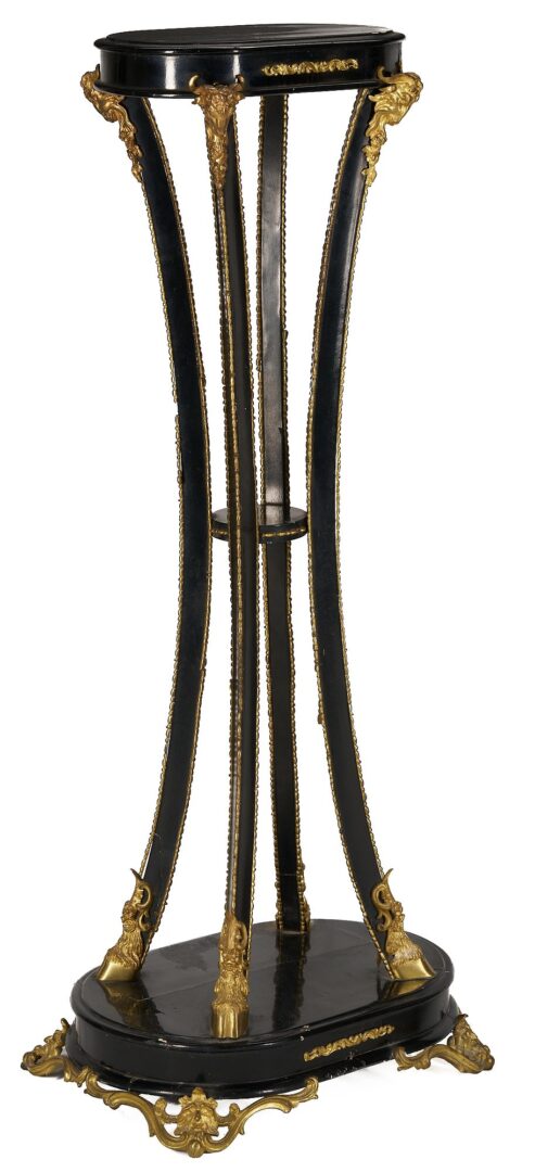 Lot 260: Pair Ebonized Torchiere Stands or Pedestals