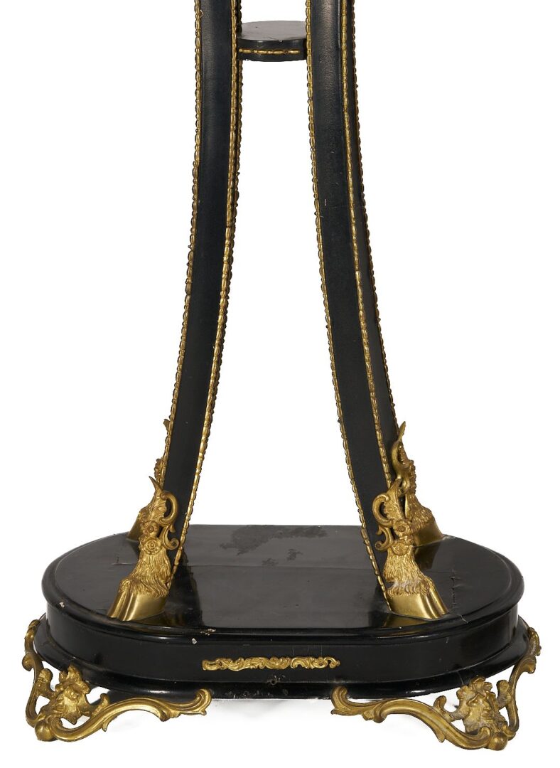 Lot 260: Pair Ebonized Torchiere Stands or Pedestals