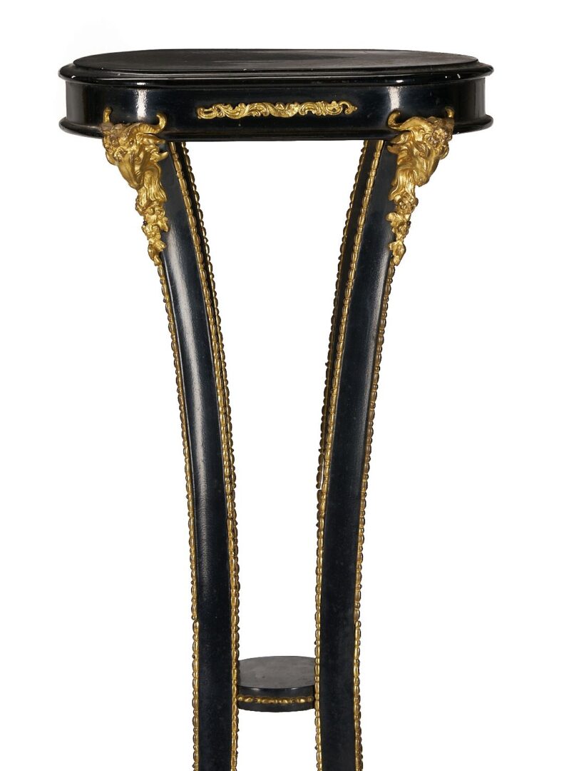 Lot 260: Pair Ebonized Torchiere Stands or Pedestals