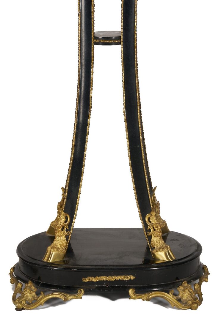 Lot 260: Pair Ebonized Torchiere Stands or Pedestals