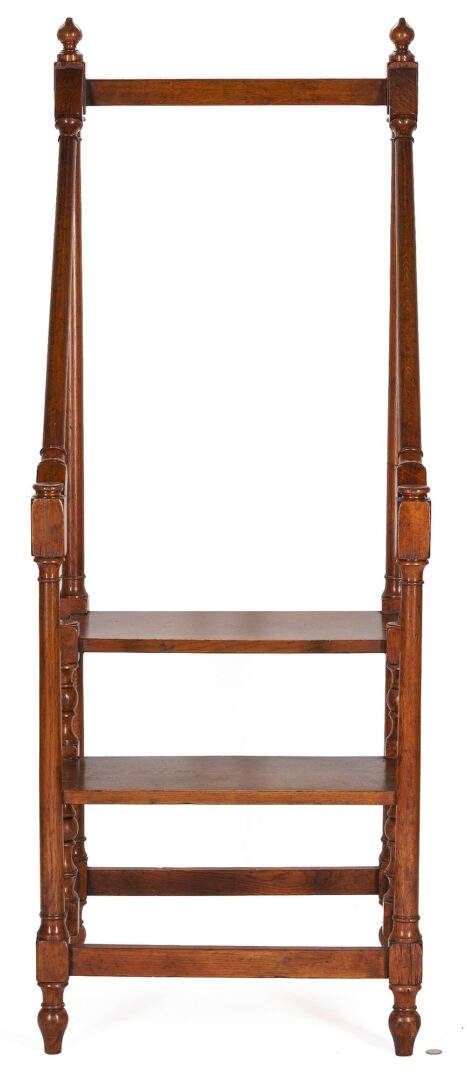 Lot 265: Regency Style Oak Library Steps